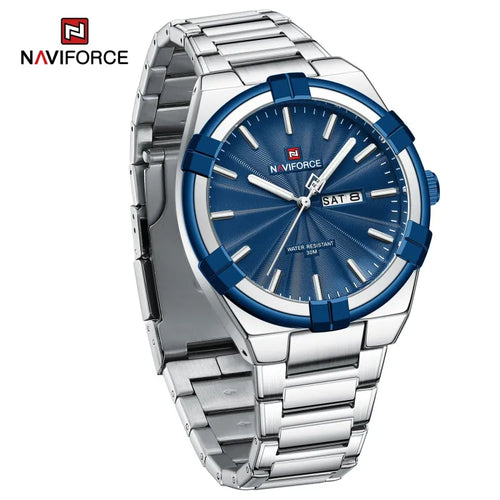 Naviforce 9218 CH - Silver Blue