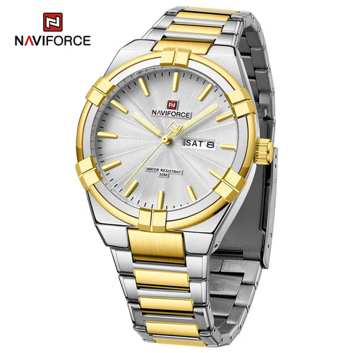 Naviforce 9218 CH - Silver Gold
