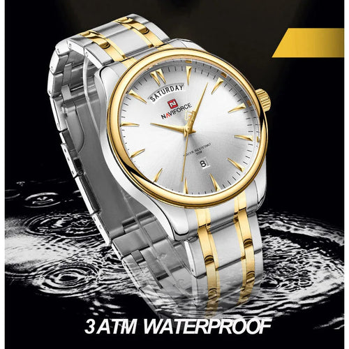 Naviforce 9213 CH - Silver Gold