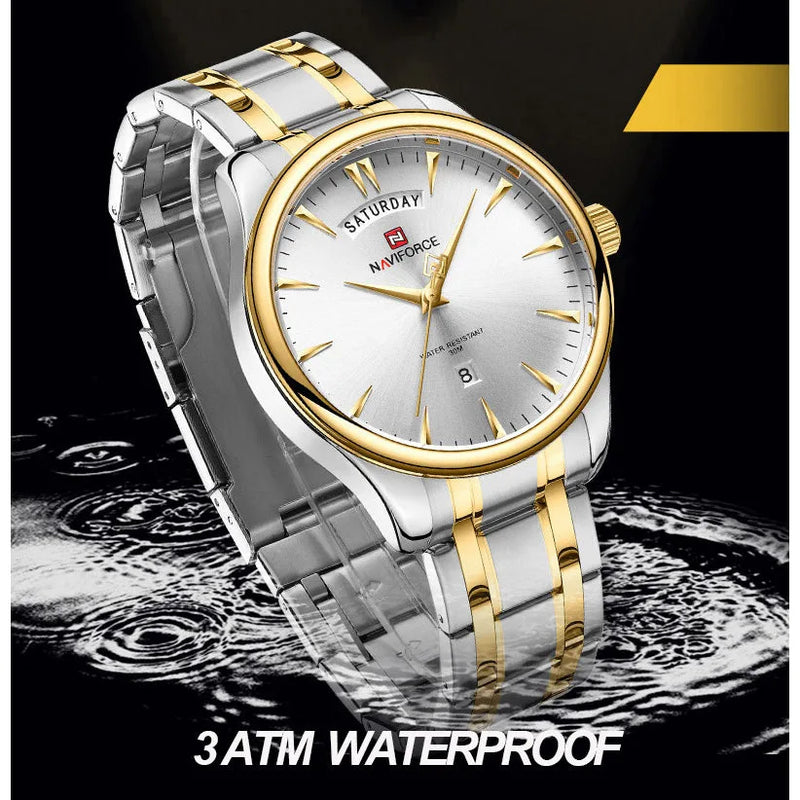 Naviforce 9213 CH - Silver Gold