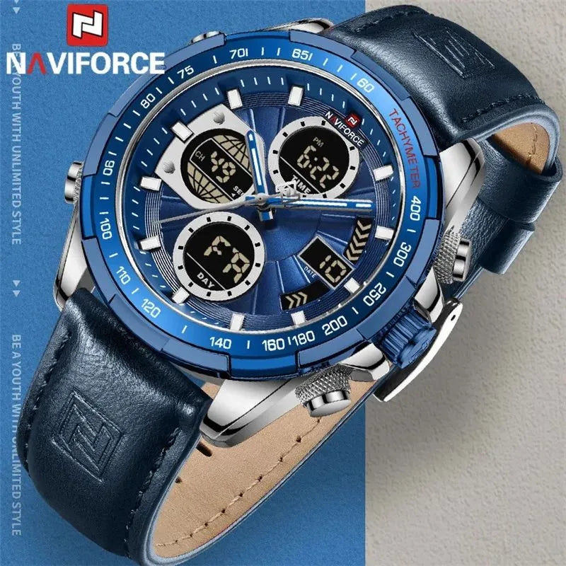 Naviforce 9197 L - Silver Blue