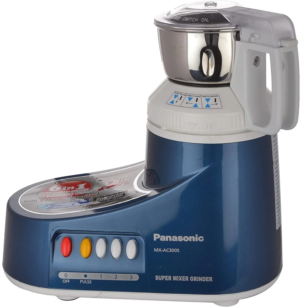 Panasonic Mixer Grinder MX-AC210S | 2 in 1 Blue